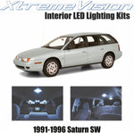 XtremeVision Interior LED for Saturn SW Series 1991-1996 (7 Pieces) Cool White Interior LED Kit + Installation Tool
