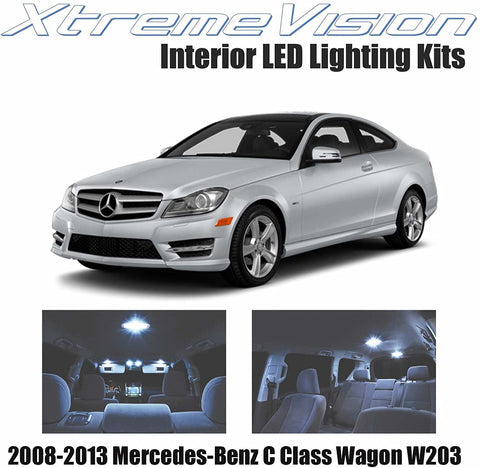 Xtremevision Interior LED for Mercedes-Benz C Class Wagon W203 2008-2013 (15 Pieces)