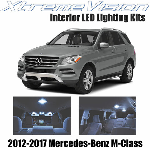 Xtremevision Interior LED for Mercedes-Benz ML-Class 2012-2017 (11 Pieces) Cool White Interior LED Kit + Installation Tool