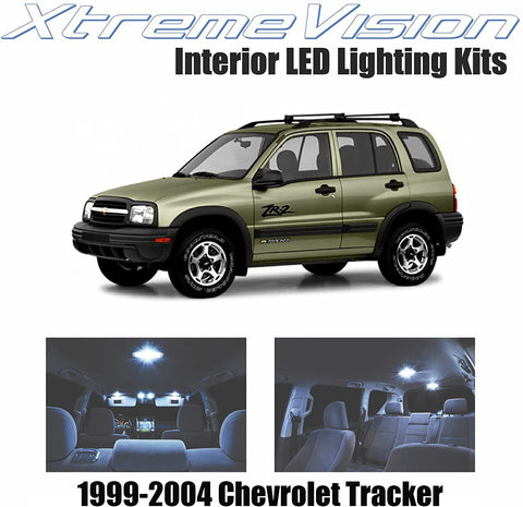 Xtremevision Interior LED for Chevrolet Tracker 1999-2004 (5 Pieces) Cool White Interior LED Kit + Installation Tool