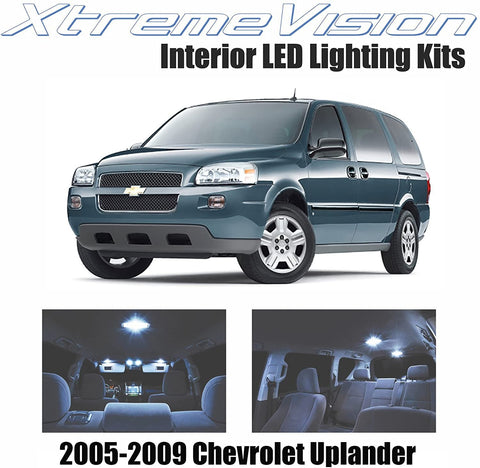 XtremeVision Interior LED for Chevrolet Uplander 2005-2009 (10 Pieces) Cool White Interior LED Kit + Installation Tool