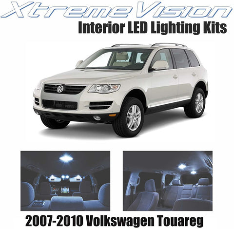 XtremeVision Interior LED for Volkswagen Touareg 2007-2010 (T2) (18 Pieces) Cool White Interior LED Kit + Installation Tool
