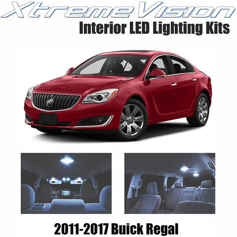 XtremeVision Interior LED for Buick Regal 2011-2017 (7 Pieces) Cool White Interior LED Kit + Installation Tool