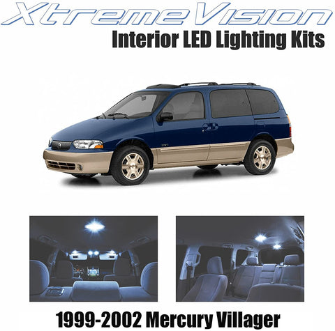 XtremeVision Interior LED for Mercury Villager 1999-2002 (9 Pieces) Cool White Interior LED Kit + Installation Tool