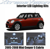 Xtremevision Interior LED for Mini Cooper S Cabrio 2005-2008 (7 Pieces) Cool White Interior LED Kit + Installation Tool